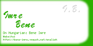 imre bene business card